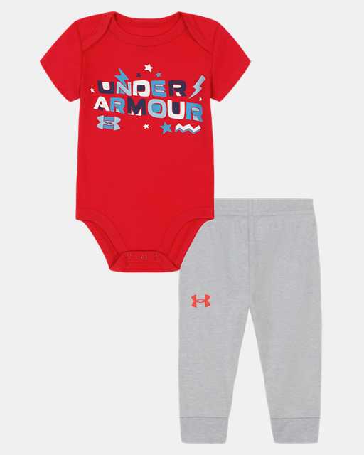 Newborn Boys' UA Logo Bodysuit & Joggers Set